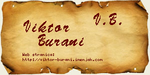 Viktor Burani vizit kartica